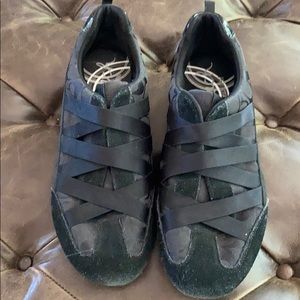 Black coach slip on shoe